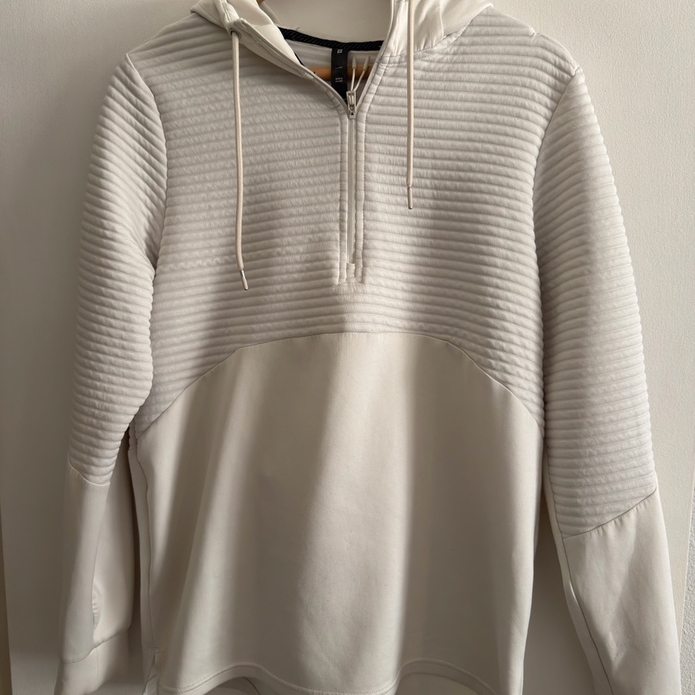 Apana Men's Cream Zip Up Hooded Sweater